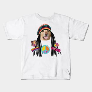 Hippie Jamaica Dog Kids T-Shirt